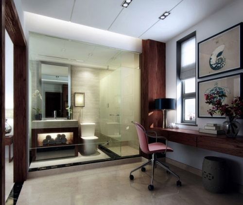 Simple 3D model library bathroom