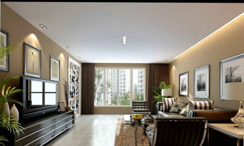 Simple comforts of modern living room 3D model