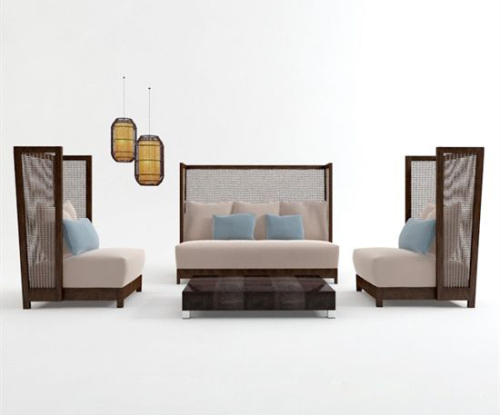 new Chinese rattan sofa model