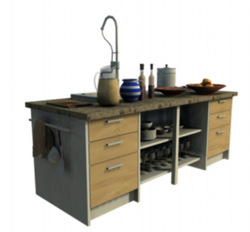 Wooden cabinet 3D model