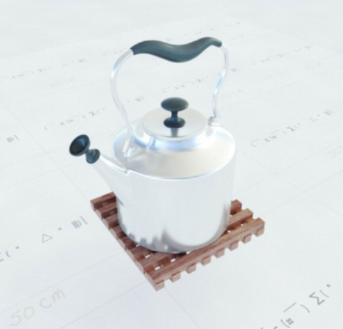 Heart-shaped stainless steel kettle portable 3D model