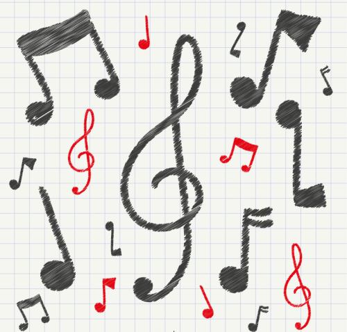 Creative notes seamless background vector material