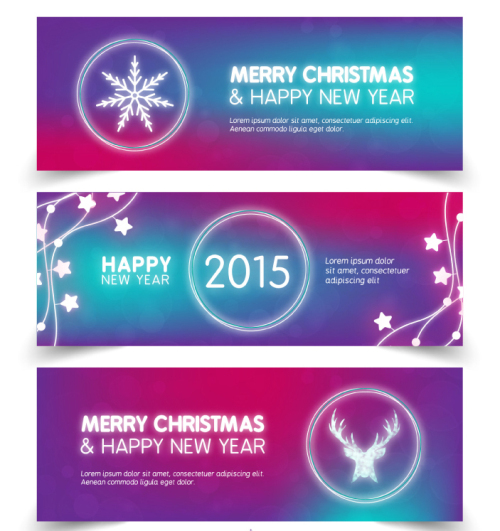 Christmas banner vector material Dream 2015