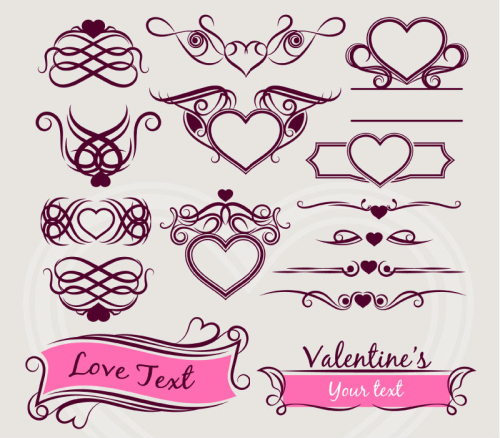 Fourteen shall love pattern design vector material