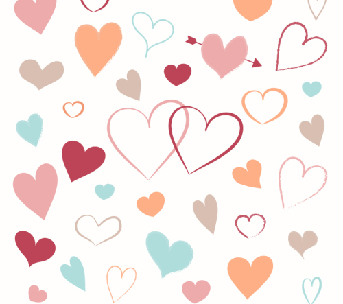 Elegant love seamless background vector material