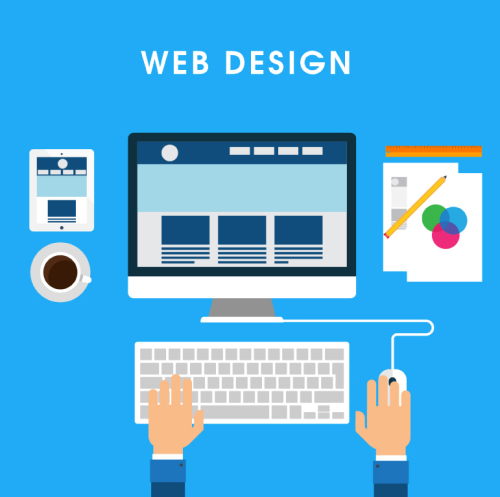 Web design tool illustrator vector material