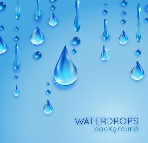 Crystal drops background vector material