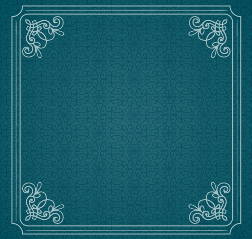 Simple green pattern border background vector
