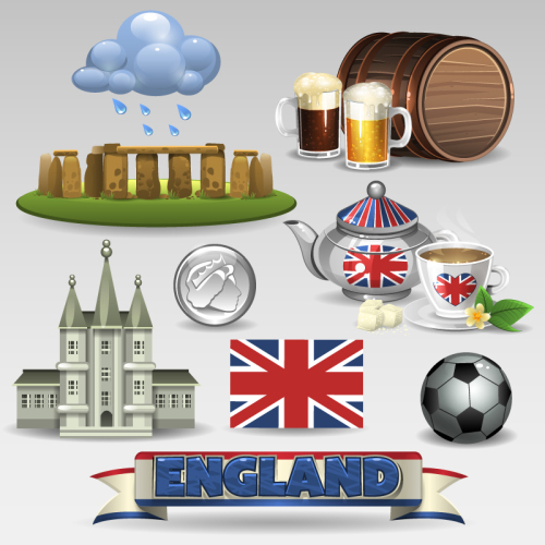 8 British element vector material
