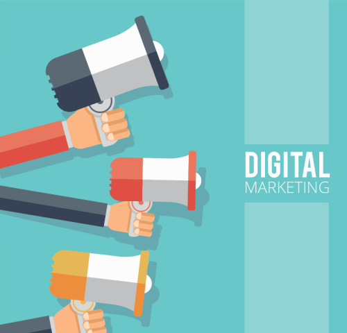 Creative Digital Marketing illustrator vector material