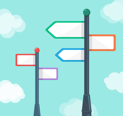 2 color blank signs vector material