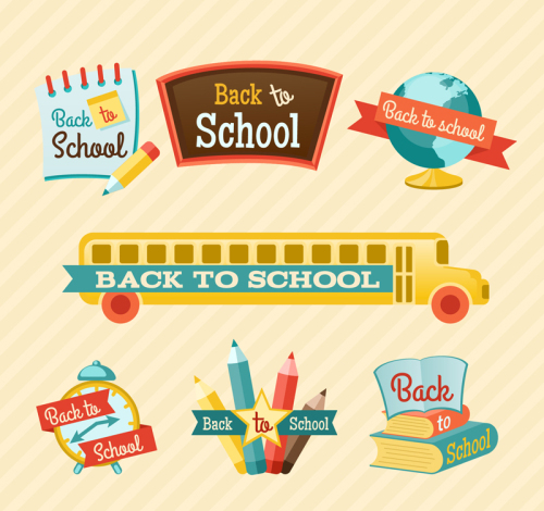 7 models of color tag vector material homecoming