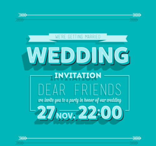 Creative wedding invitation poster vector