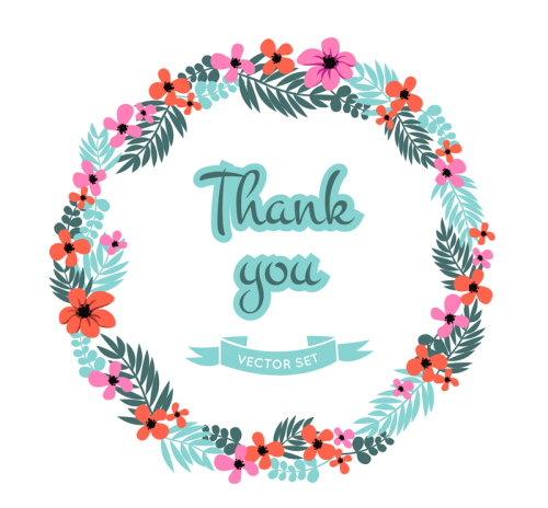 Color Thanksgiving wreath vector material