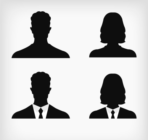 4 Photos Silhouettes Vectors Business people