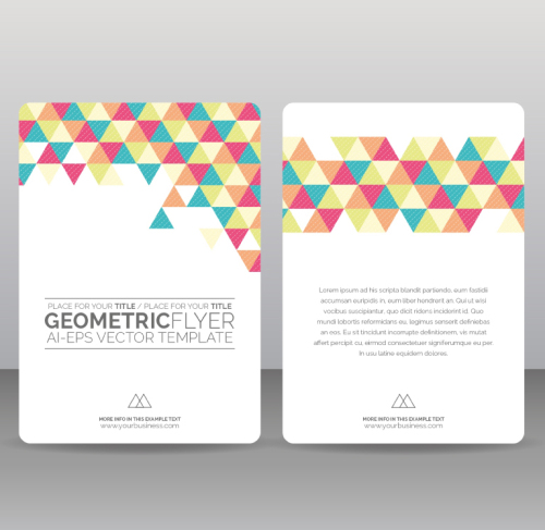 Triangle Decorative leaflets vector material