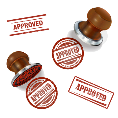 2 beautiful stamp design vector material