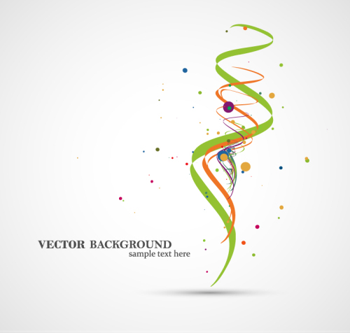 Creative spiral ribbon background vector material