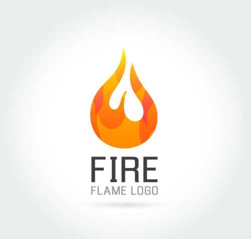 Creative flame logo vector material