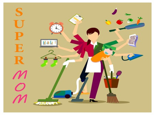 super mom concept illustration vector